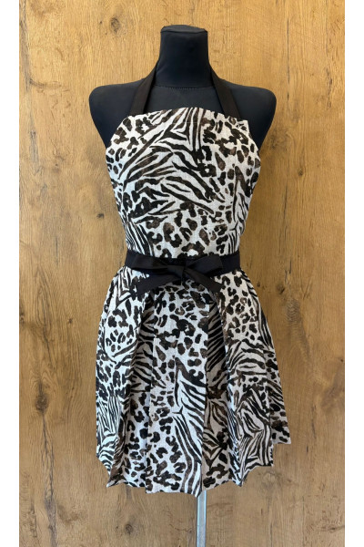 fartuszek kuchenny, fartuch kuchenny damski, fartuszek do gotowania, fartuszek układany, fartuszek panterka