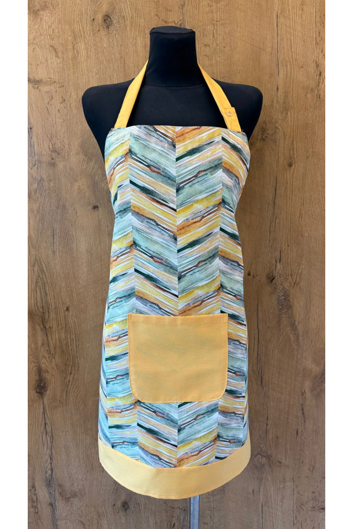fartuszek zygzak, fartuszek kuchenny, fartuszek wiosenny, fartuszek damski