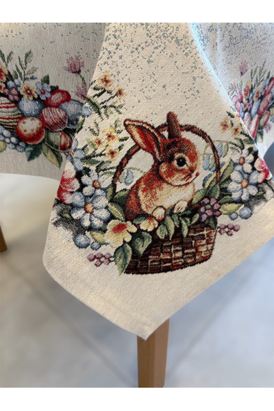 obrus wielkanocny, obrus zajączek, obrus kwadratowy, obrus dekoracyjny wielkanoc
