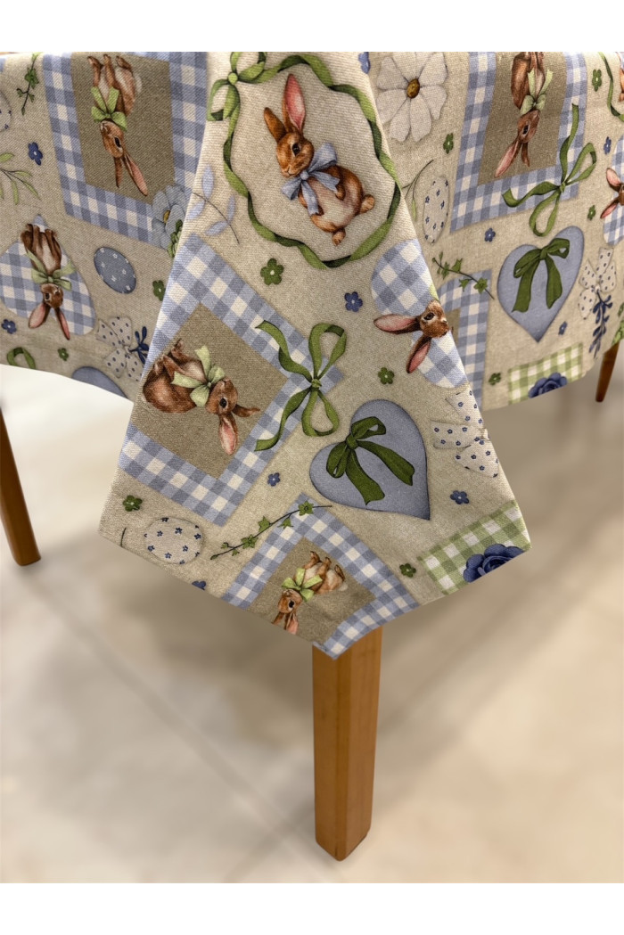 obrus wielkanoc , obrus ozdobny, obrus kwadratowy, obrus wiosenny, obrus na stół, obrus zajączki