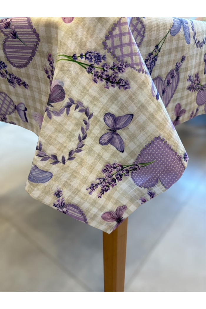 obrus motyl, obrus ozdobny, obrus kwadratowy, obrus wiosenny, obrus na stół, obrus lawenda, obrus fioletowy