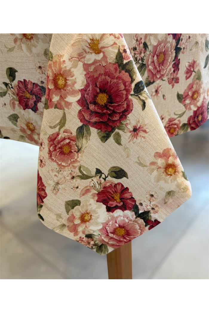 obrus kwiaty, obrus ozdobny, obrus kwadratowy, obrus wiosenny, obrus na stół, obrus róże