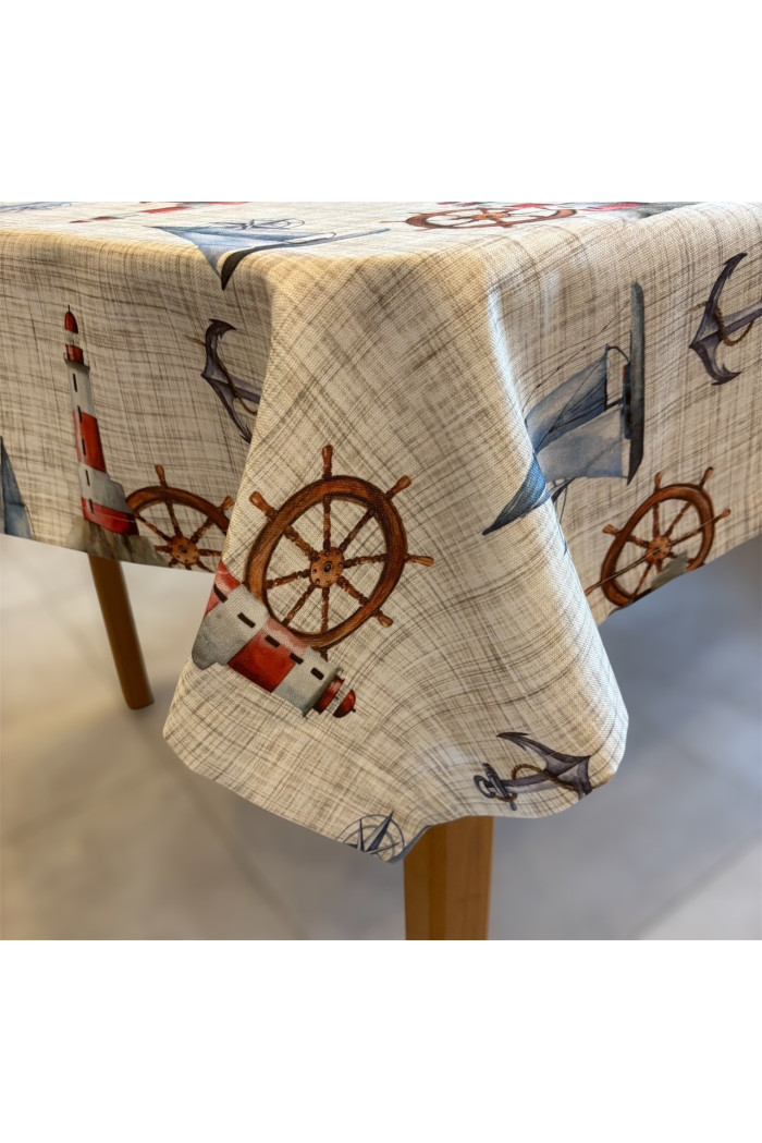 obrus latarnie, obrus ozdobny, obrus kwadratowy, obrus wiosenny, obrus na stół, obrus marynarski